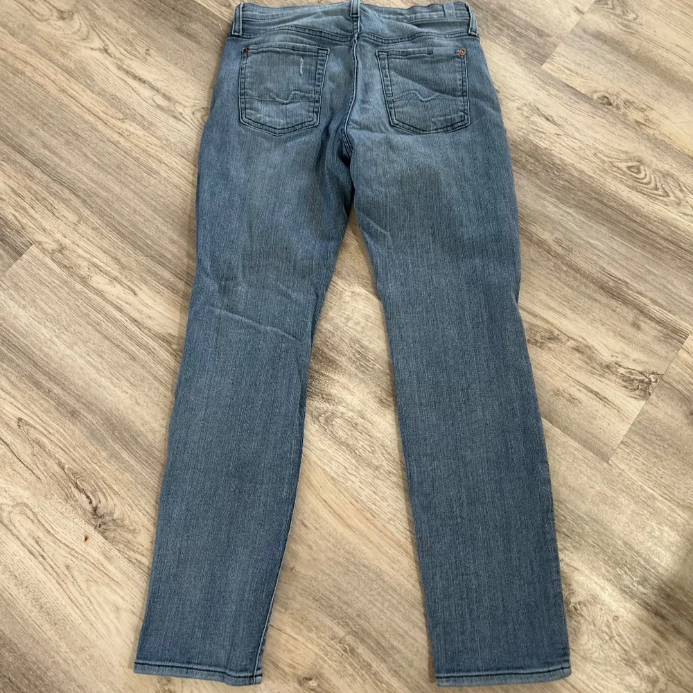 7 for all mankind button fly light wash denim jeans - Picture 3 of 5